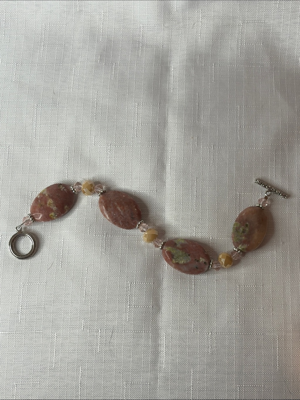 Handcrafted Pink Opal Bracelet - Picture 4 of 5